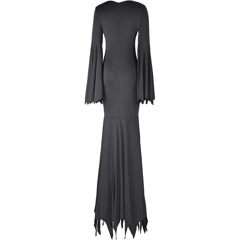 Robe Gothique Noire Femme avec Manches Chauve - Souris pour Halloween - Allomarc.com