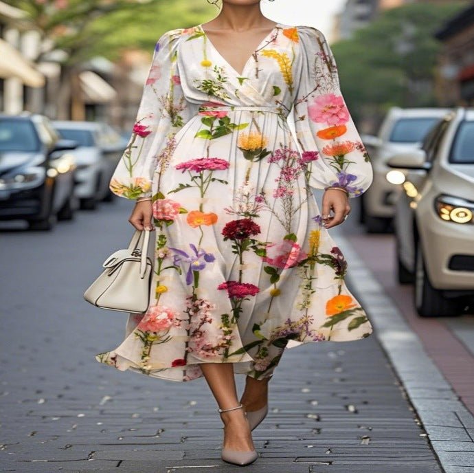 Robe Sexy Casual Rétro Imprimée - Allomarc.com