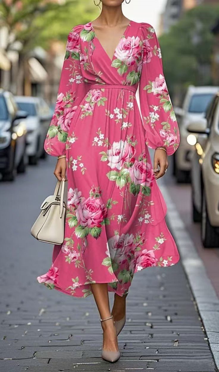 Robe Sexy Casual Rétro Imprimée - Allomarc.com