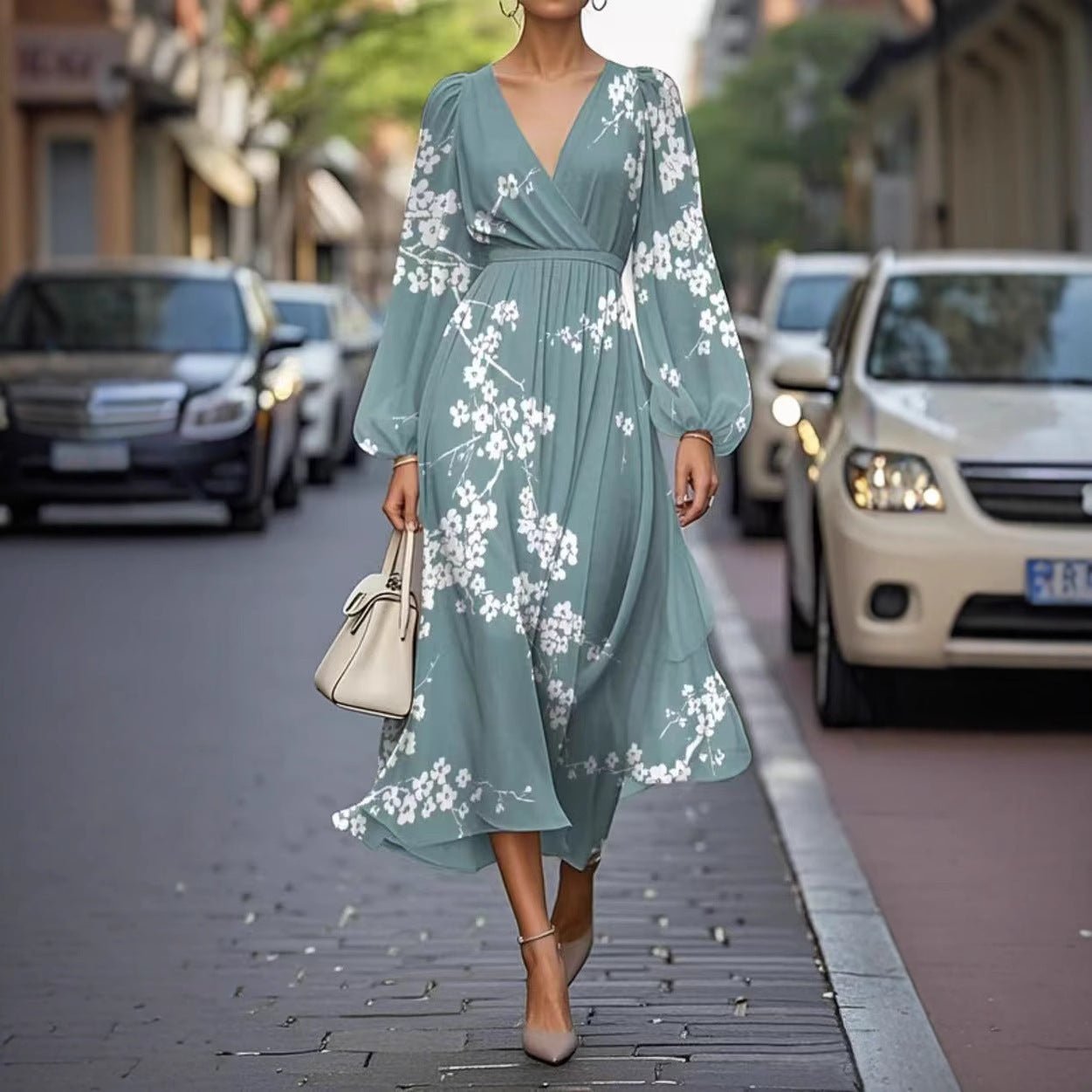 Robe Sexy Casual Rétro Imprimée - Allomarc.com