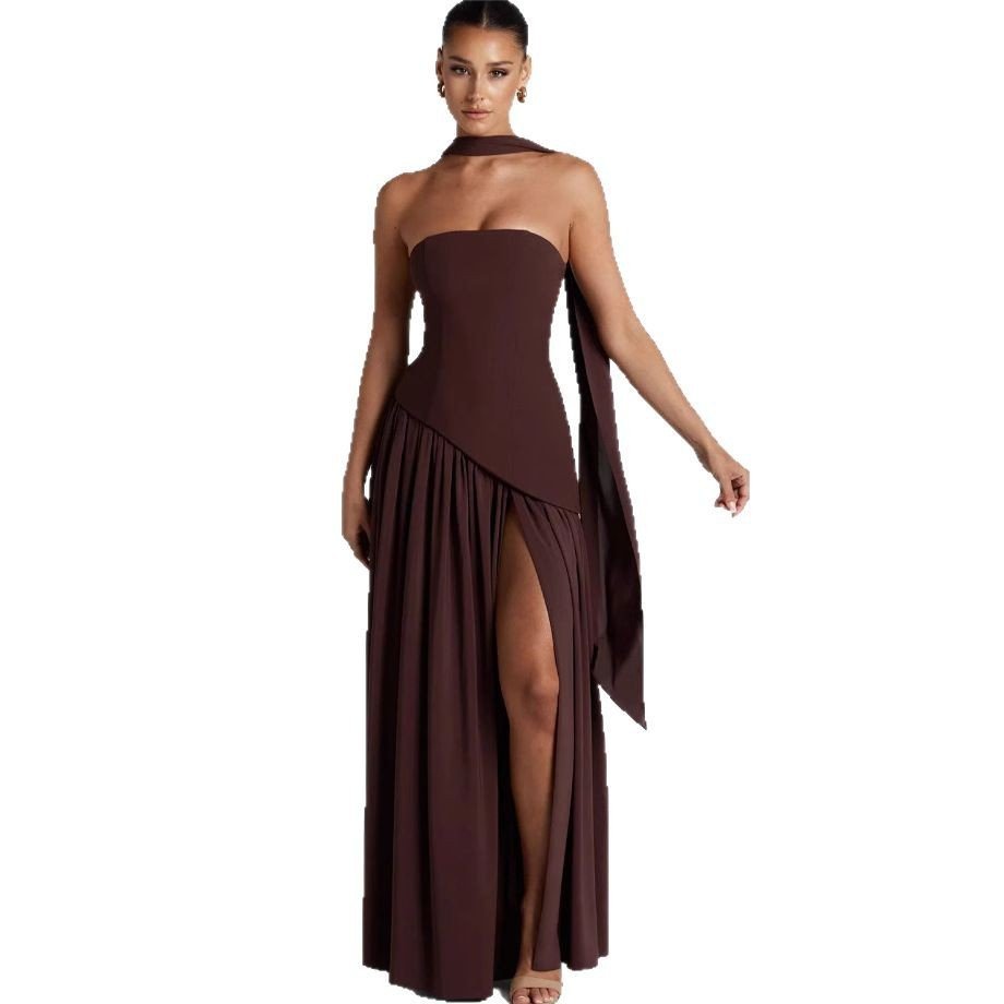 Robe Tied en Tube Irrégulière pour Femmes - Allomarc.com