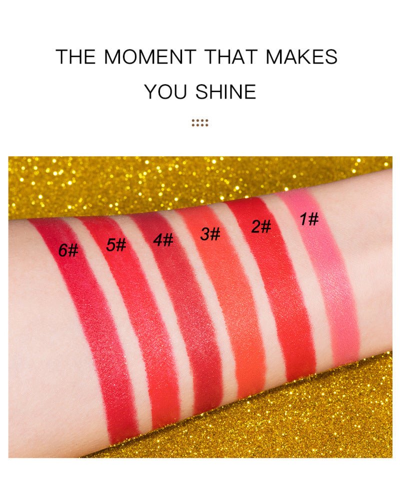 Rouge à Lèvres Velvet Matte Non - stick - Poudre Dorée Éclatante - Allomarc.com