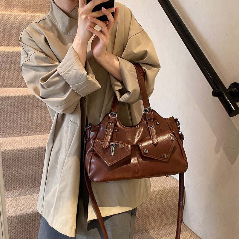 Sac à bandoulière rétro de grande capacité pour l'automne et l'hiver - Allomarc.com
