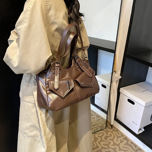 Sac à bandoulière rétro de grande capacité pour l'automne et l'hiver - Allomarc.com