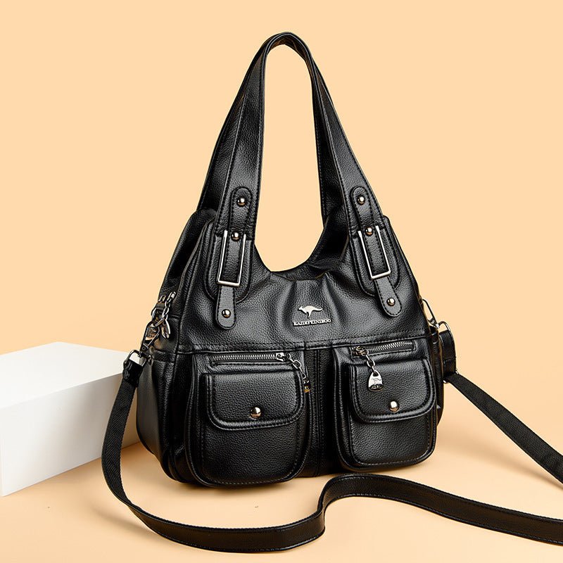 Sac à main en cuir croisé pour maman d'âge moyen - Allomarc.com