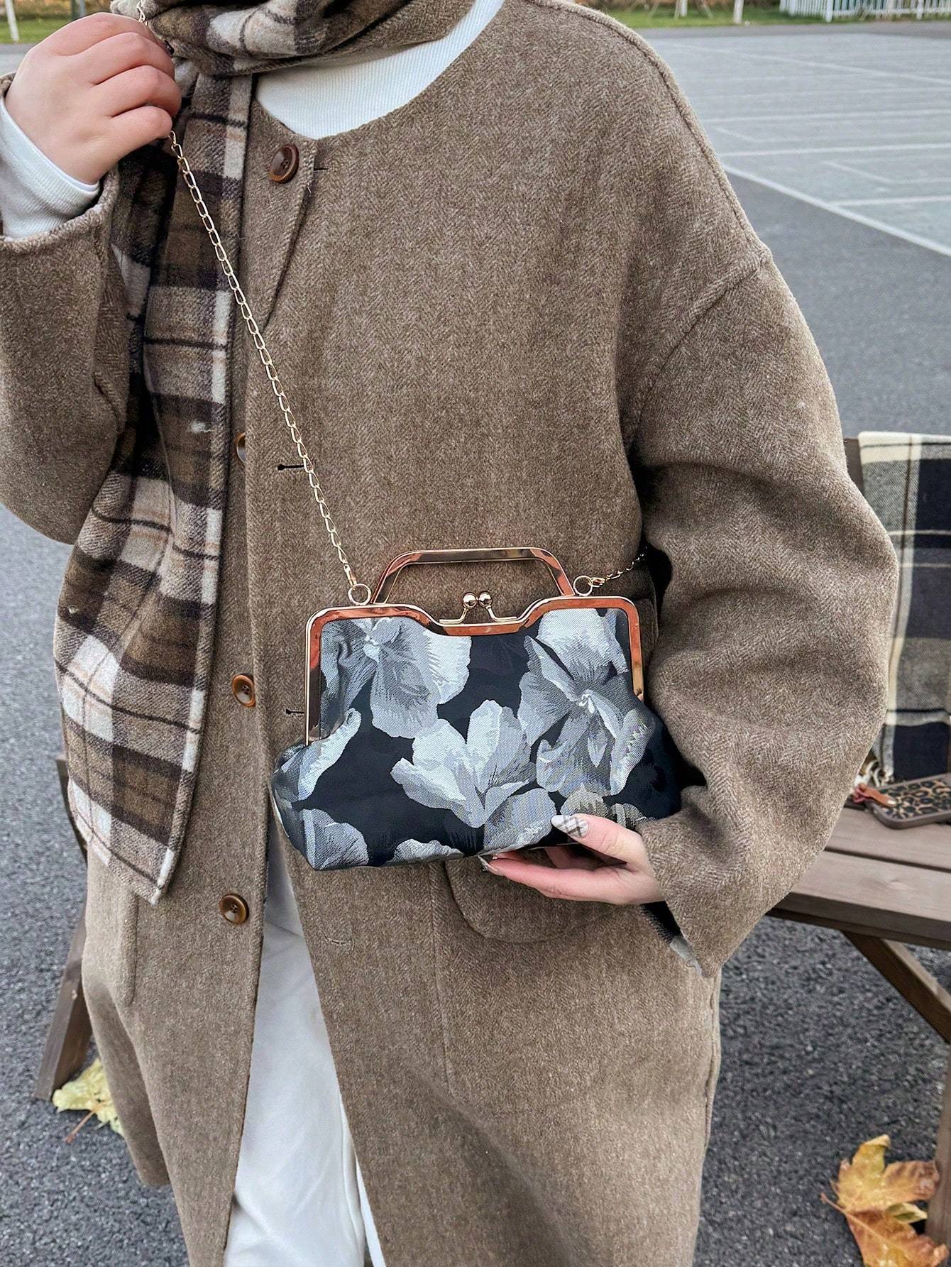 Sac à main rétro en carré - Sac crossbody Cheongsam - Allomarc.com