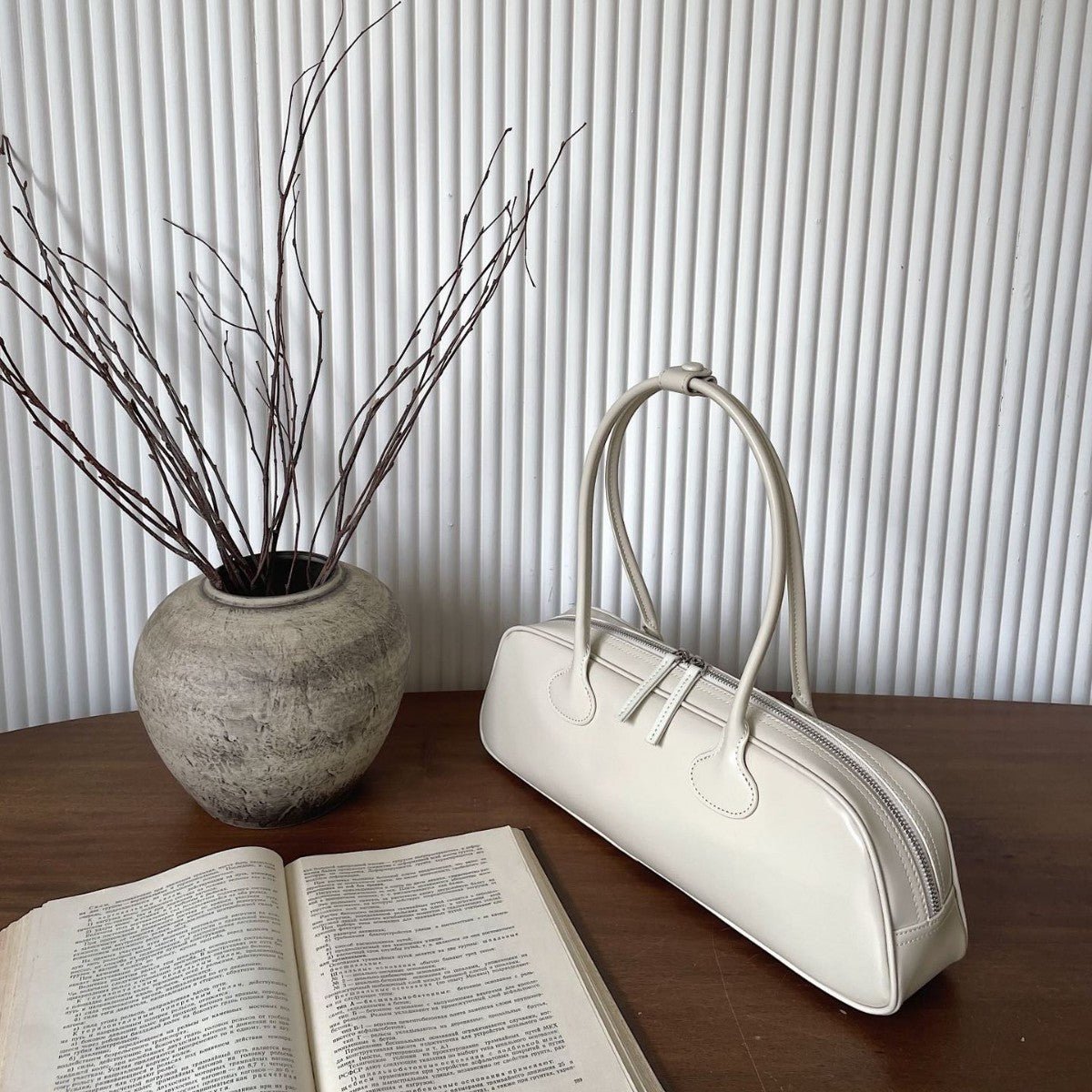 Sac à main rétro en cuir véritable - Baguette portable de haute qualité - Allomarc.com