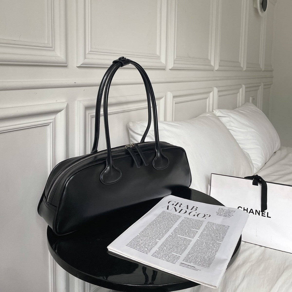 Sac à main rétro en cuir véritable - Baguette portable de haute qualité - Allomarc.com