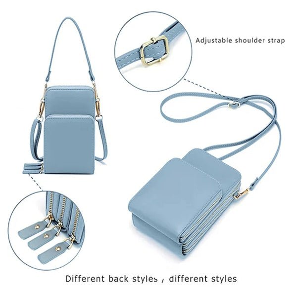 Sac Bandoulière Femme avec Poches Tri - fold pour Téléphone - Allomarc.com