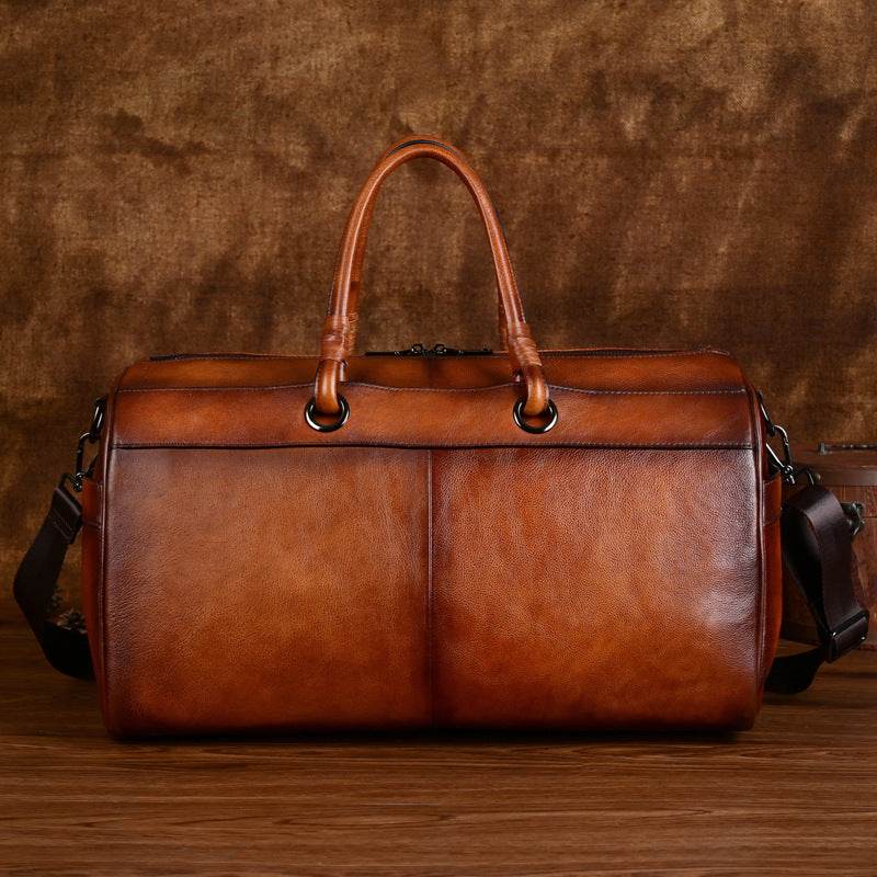 Sac en cuir de première couche fait main, rétro, grande capacité - Allomarc.com