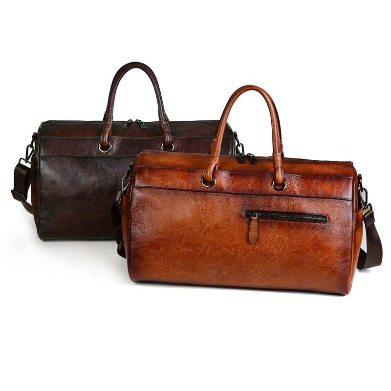 Sac en cuir de première couche fait main, rétro, grande capacité - Allomarc.com