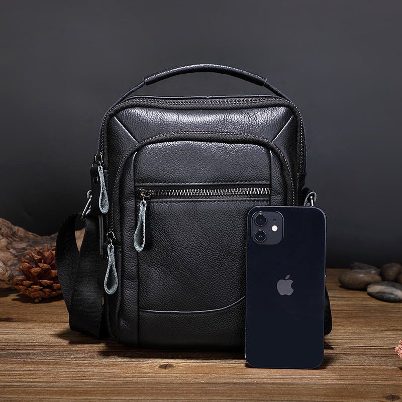 Sac Messager en Cuir Véritable pour Hommes - Multifonctionnel et Élégant - Allomarc.com