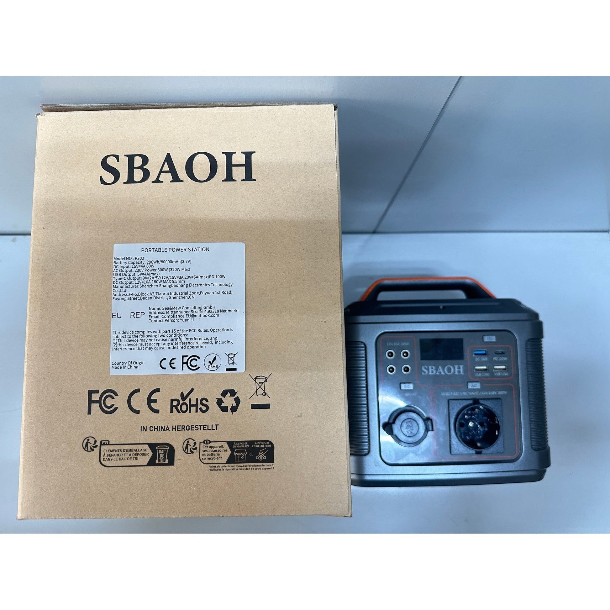 SBAOH Station D'Énergie Portable 300W - Générateur Solaire 296Wh - Allomarc.com