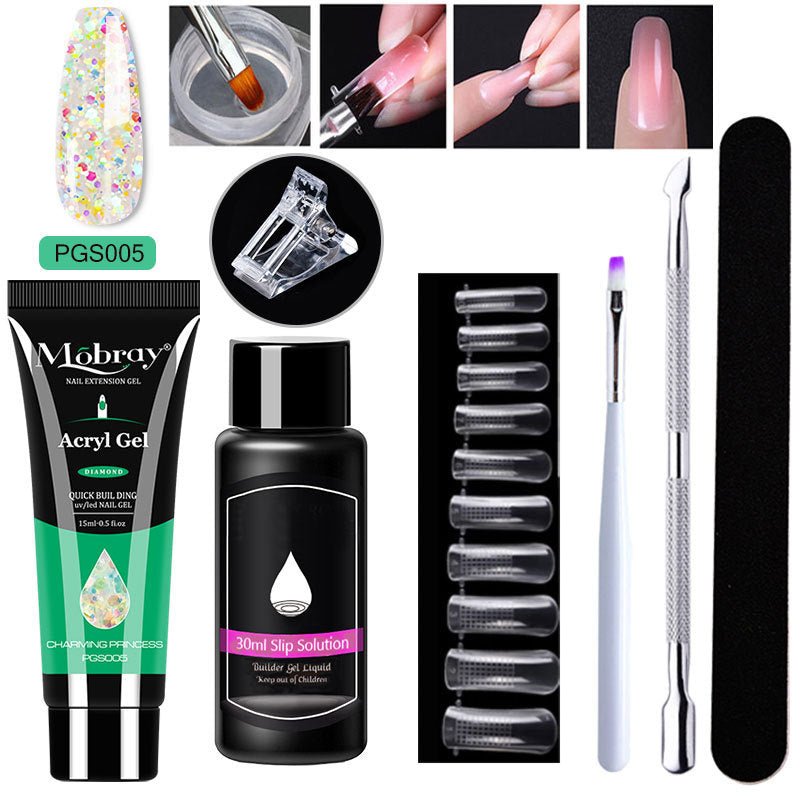 Set d'Extension d'Ongles en Cristal 7 Pièces - Allomarc.com