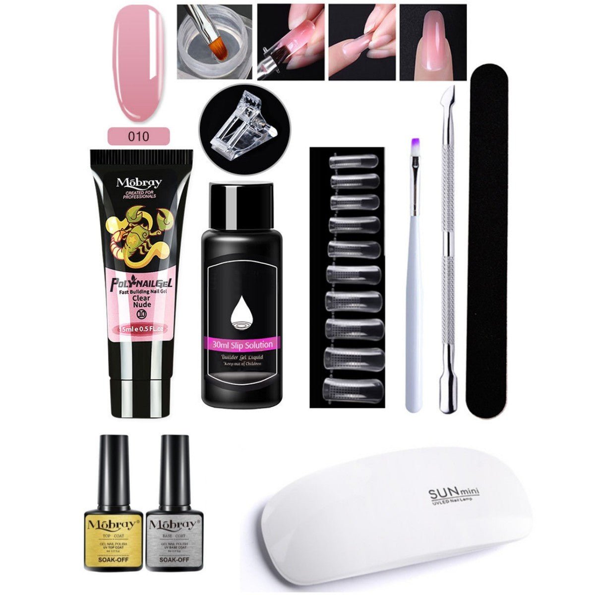 Set d'Extension d'Ongles en Cristal 7 Pièces - Allomarc.com