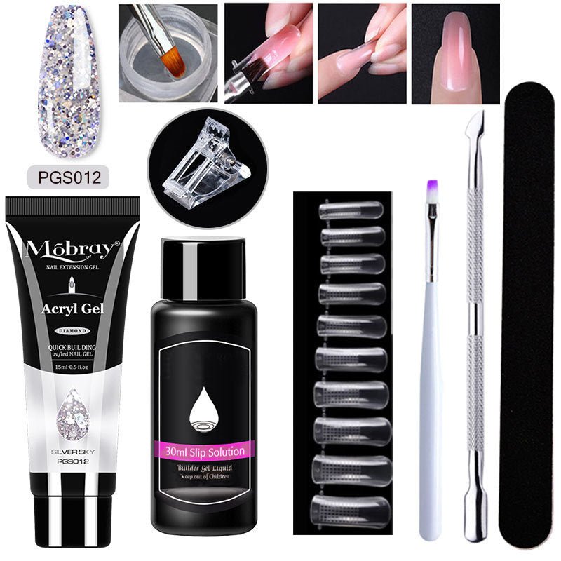 Set d'Extension d'Ongles en Cristal 7 Pièces - Allomarc.com