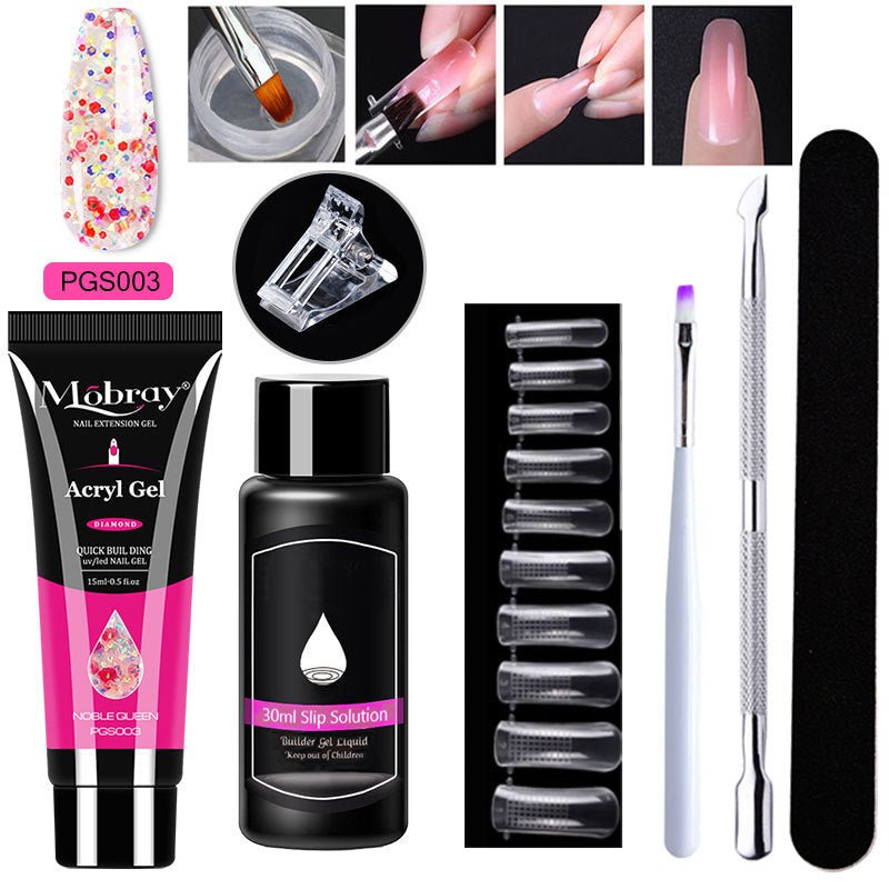 Set d'Extension d'Ongles en Cristal 7 Pièces - Allomarc.com