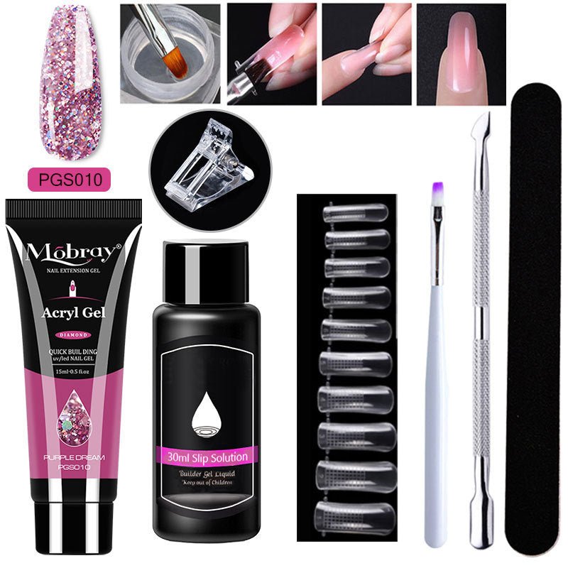 Set d'Extension d'Ongles en Cristal 7 Pièces - Allomarc.com