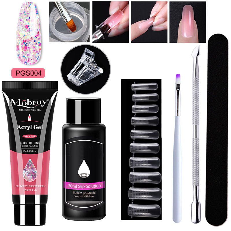 Set d'Extension d'Ongles en Cristal 7 Pièces - Allomarc.com
