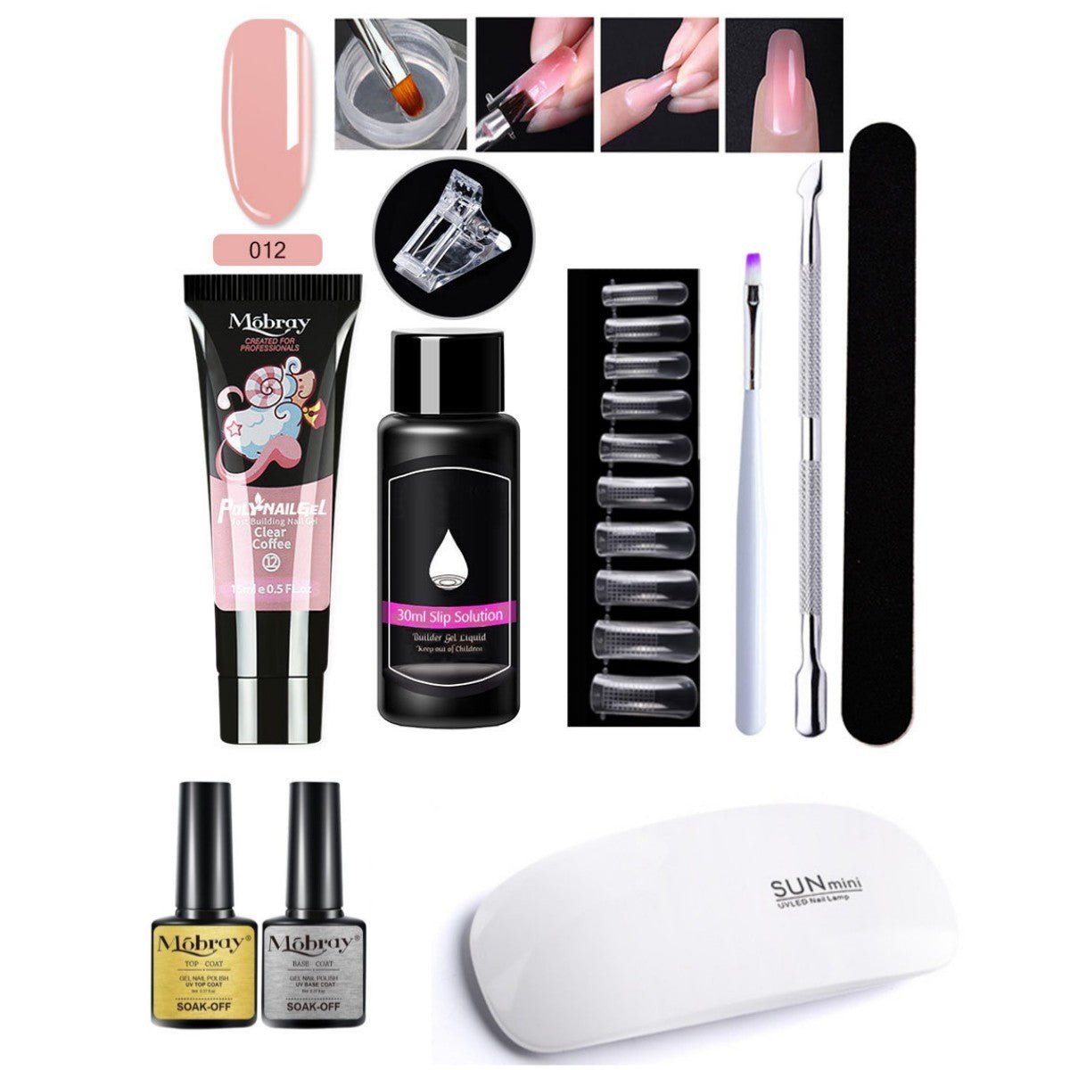 Set d'Extension d'Ongles en Cristal 7 Pièces - Allomarc.com