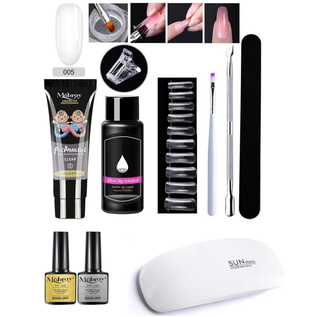 Set d'Extension d'Ongles en Cristal 7 Pièces - Allomarc.com