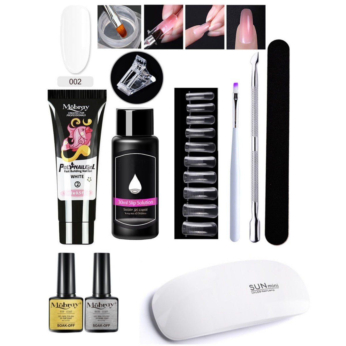 Set d'Extension d'Ongles en Cristal 7 Pièces - Allomarc.com