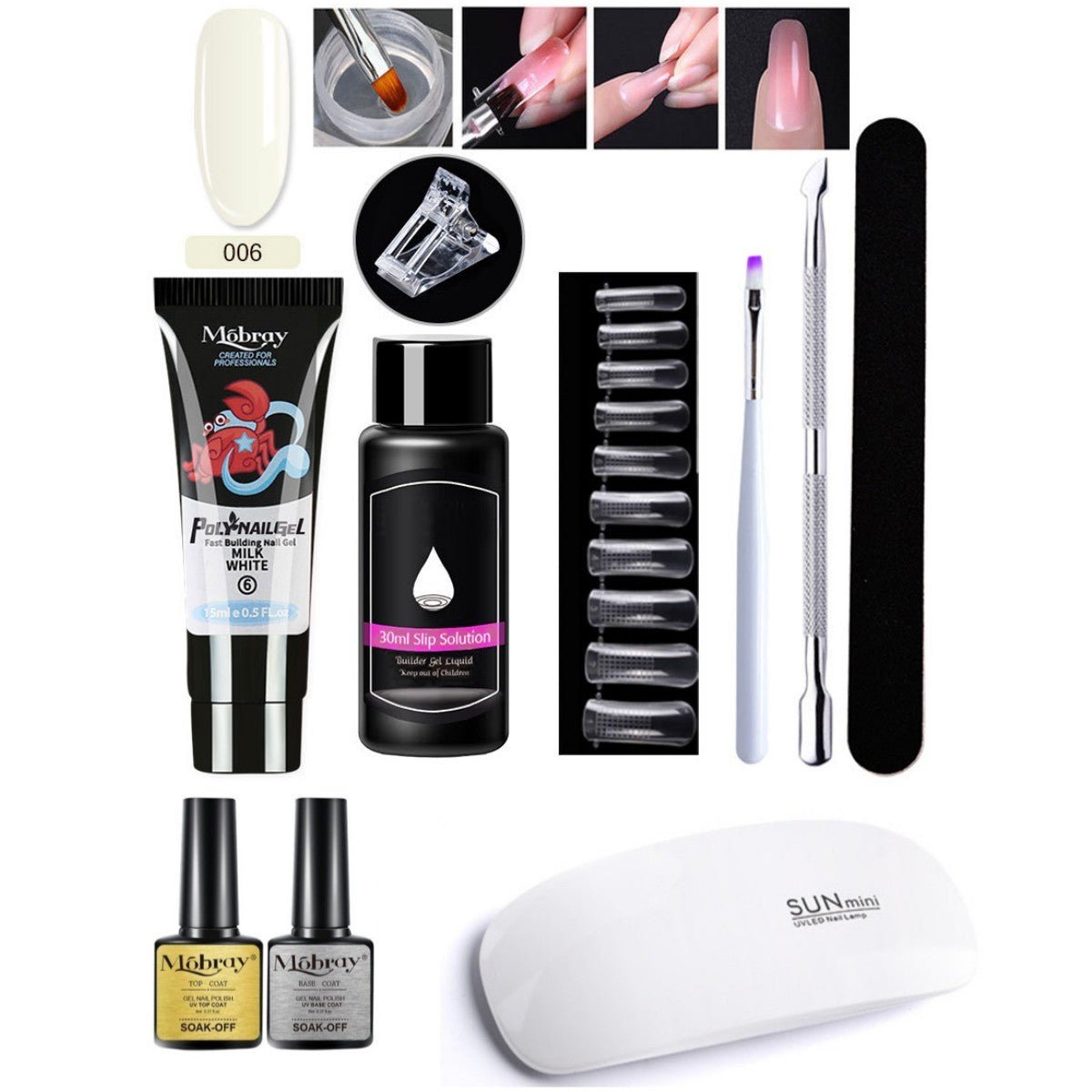 Set d'Extension d'Ongles en Cristal 7 Pièces - Allomarc.com