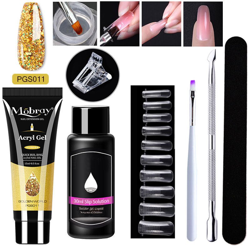 Set d'Extension d'Ongles en Cristal 7 Pièces - Allomarc.com