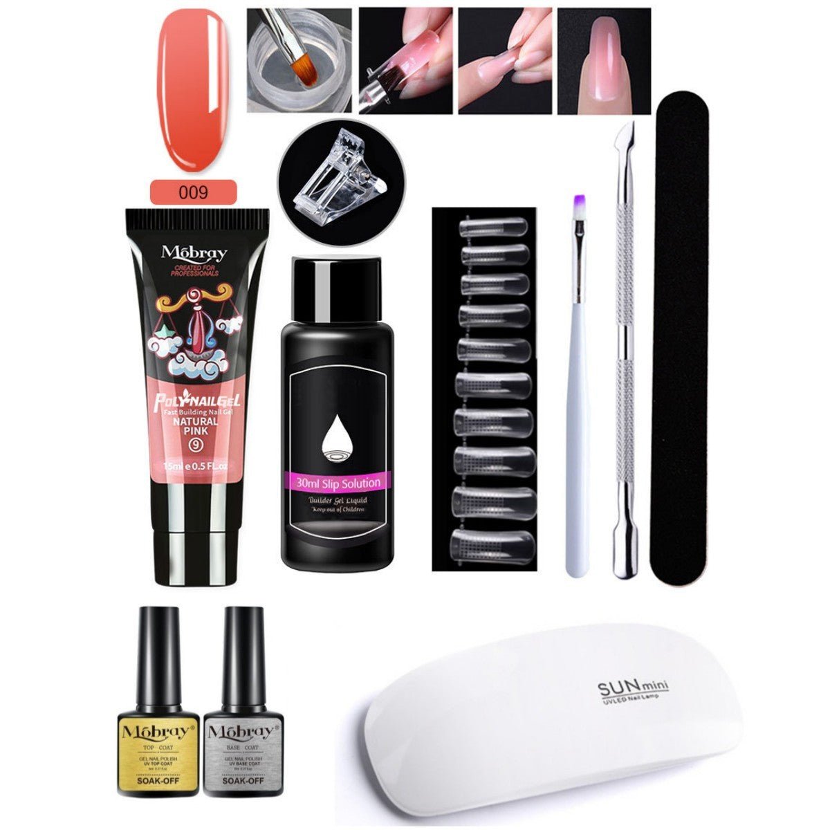 Set d'Extension d'Ongles en Cristal 7 Pièces - Allomarc.com