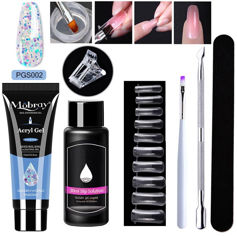 Set d'Extension d'Ongles en Cristal 7 Pièces - Allomarc.com