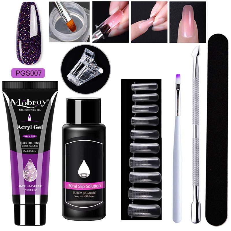 Set d'Extension d'Ongles en Cristal 7 Pièces - Allomarc.com