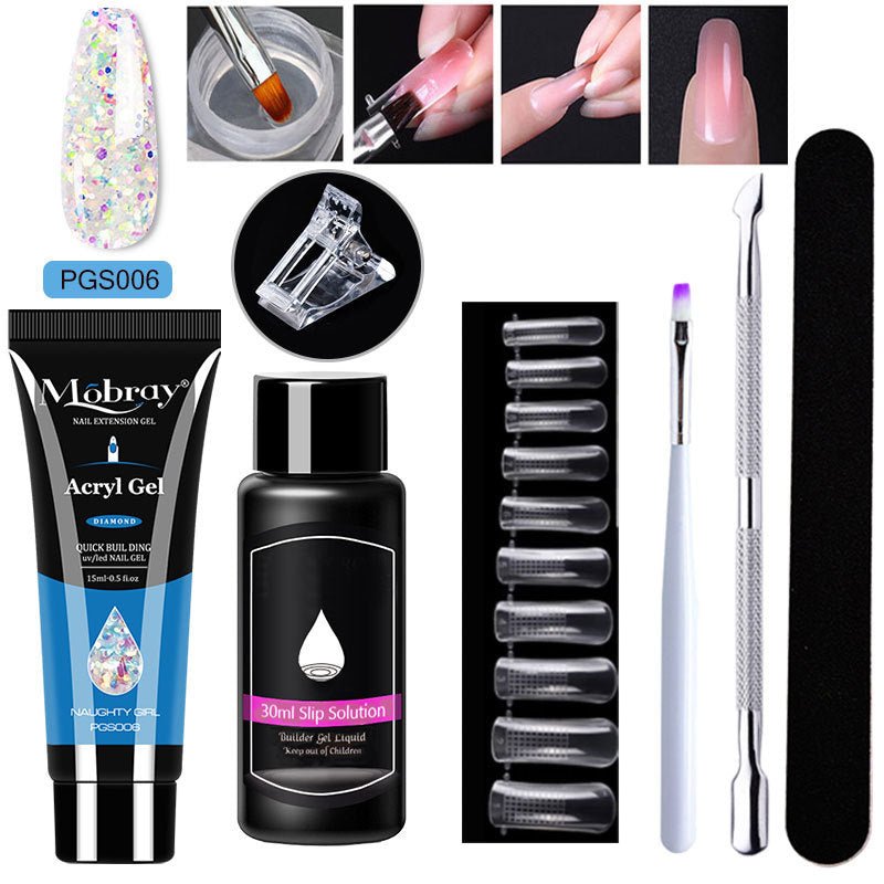 Set d'Extension d'Ongles en Cristal 7 Pièces - Allomarc.com