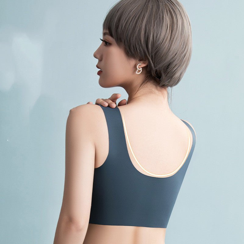 Soutien - gorge de sport sans couture en soie glacée pour femme - Allomarc.com