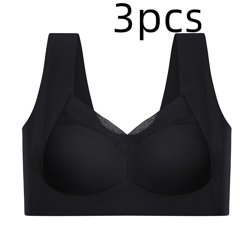 Soutien - gorge de sport sans couture en soie glacée pour femme - Allomarc.com
