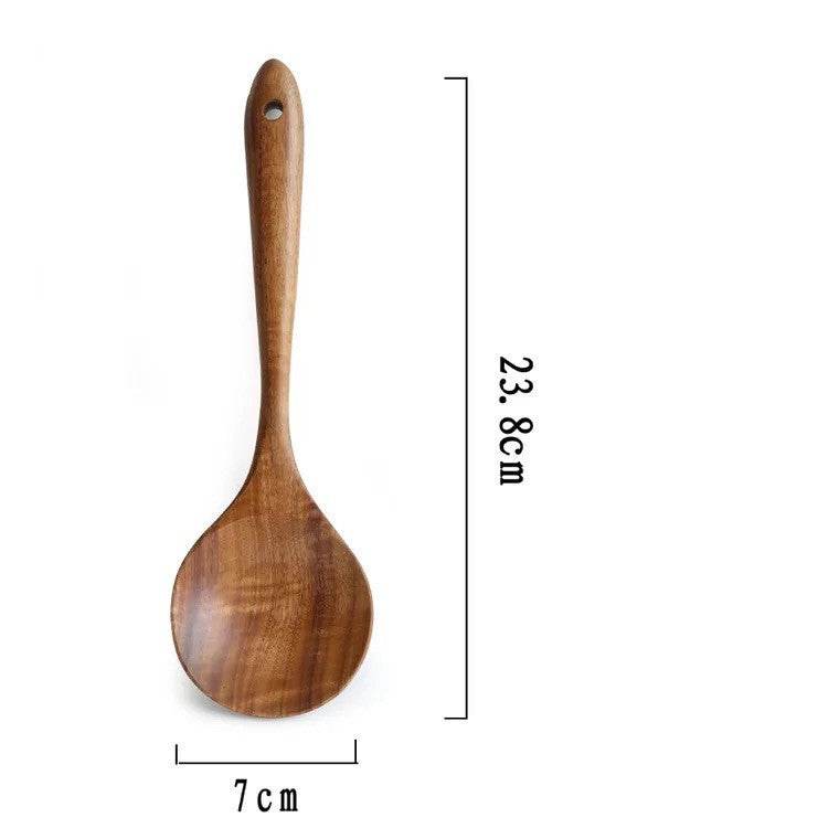 Spatule en Teck avec Long Manche - Allomarc.com