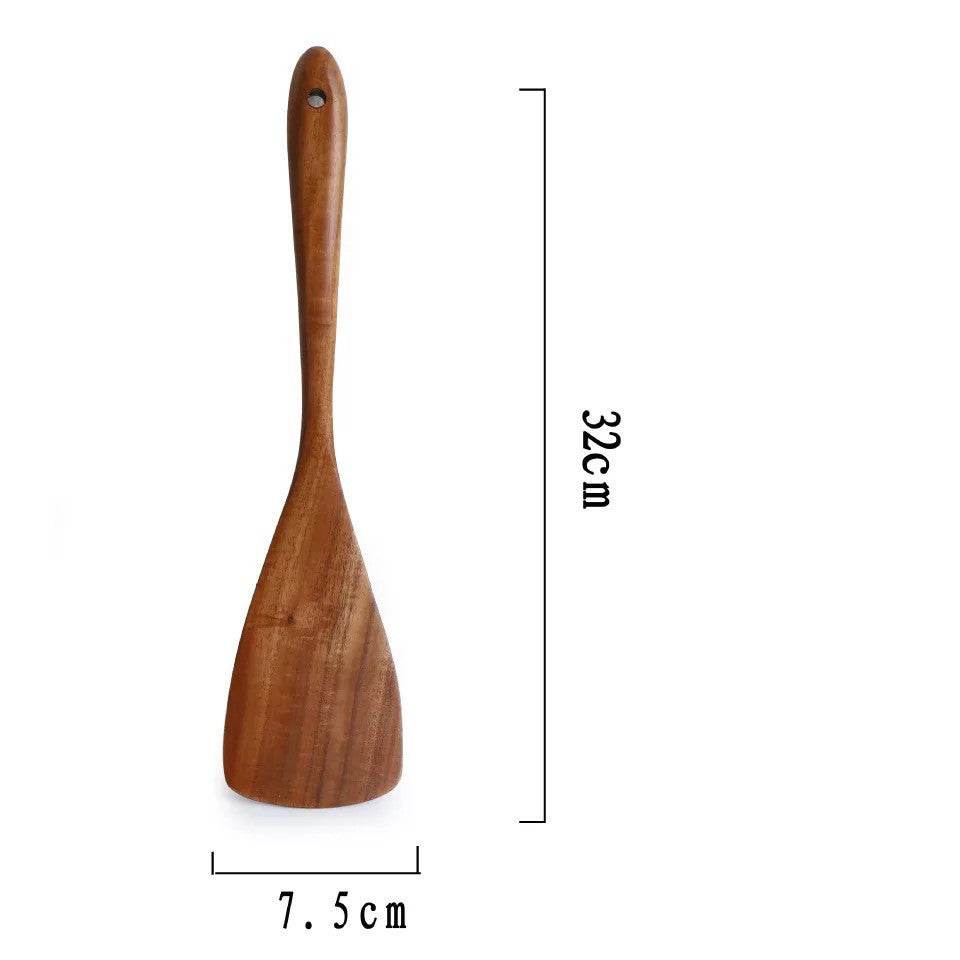 Spatule en Teck avec Long Manche - Allomarc.com