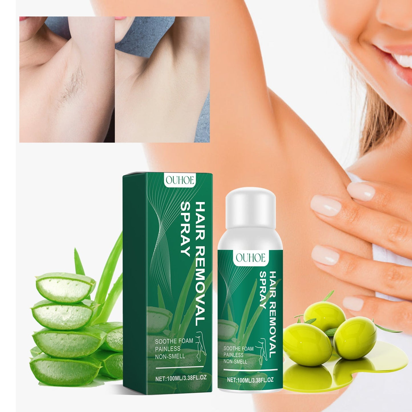 Spray Épilatoire Rapide et Doux pour Tout le Corps - Allomarc.com