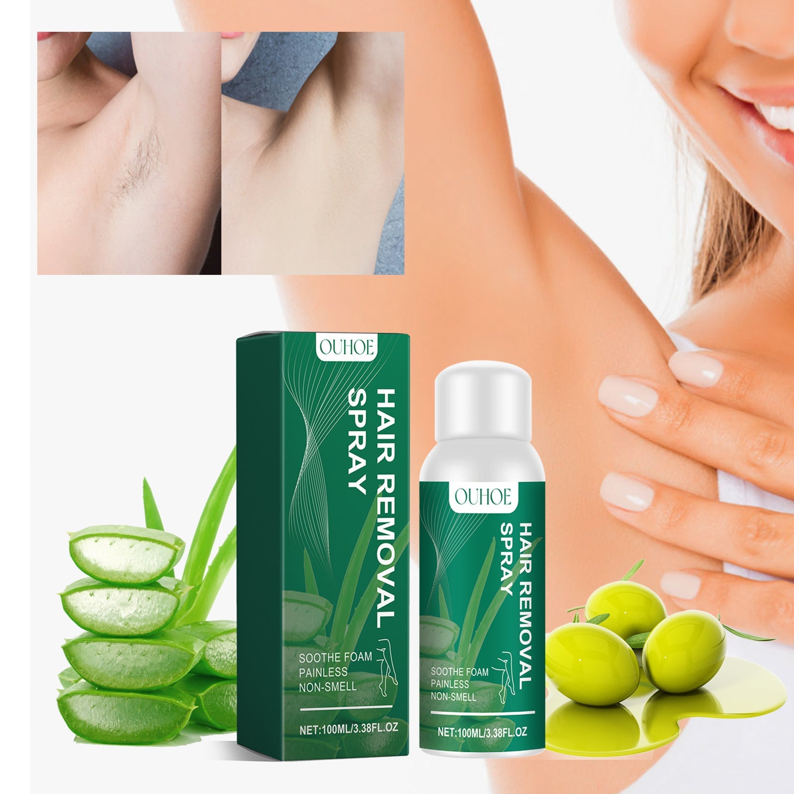 Spray Épilatoire Rapide et Doux pour Tout le Corps - Allomarc.com