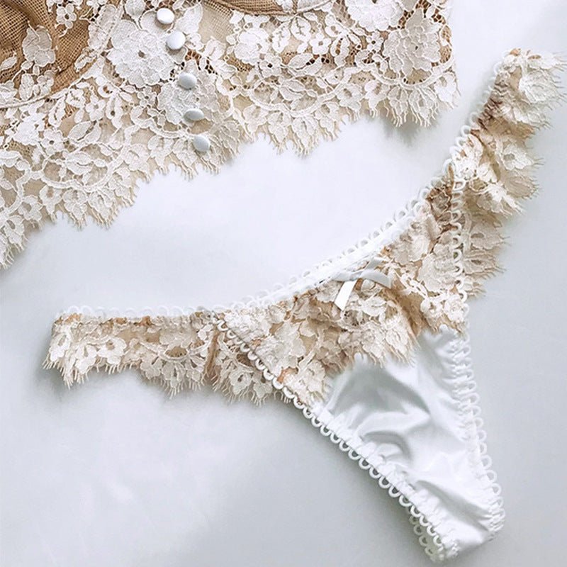String Sexy en Dentelle en Soie de Lait pour Femmes - Allomarc.com