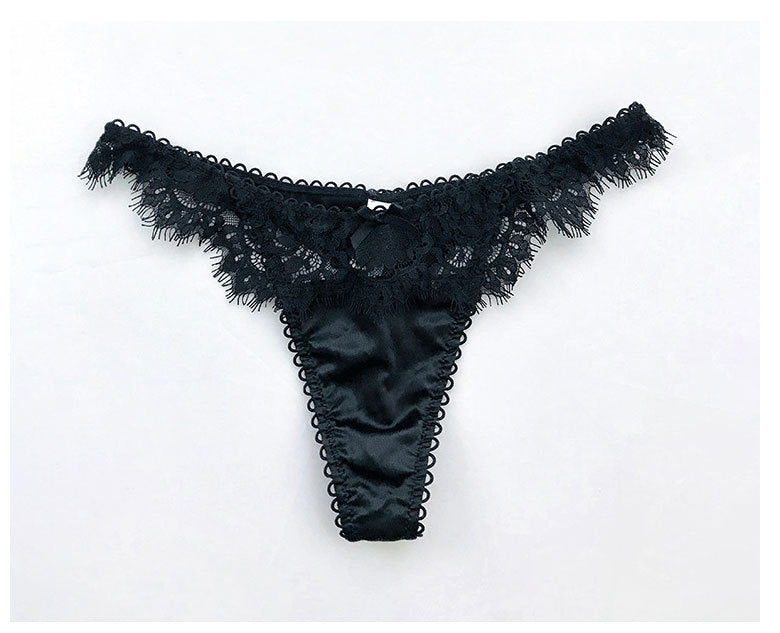 String Sexy en Dentelle en Soie de Lait pour Femmes - Allomarc.com