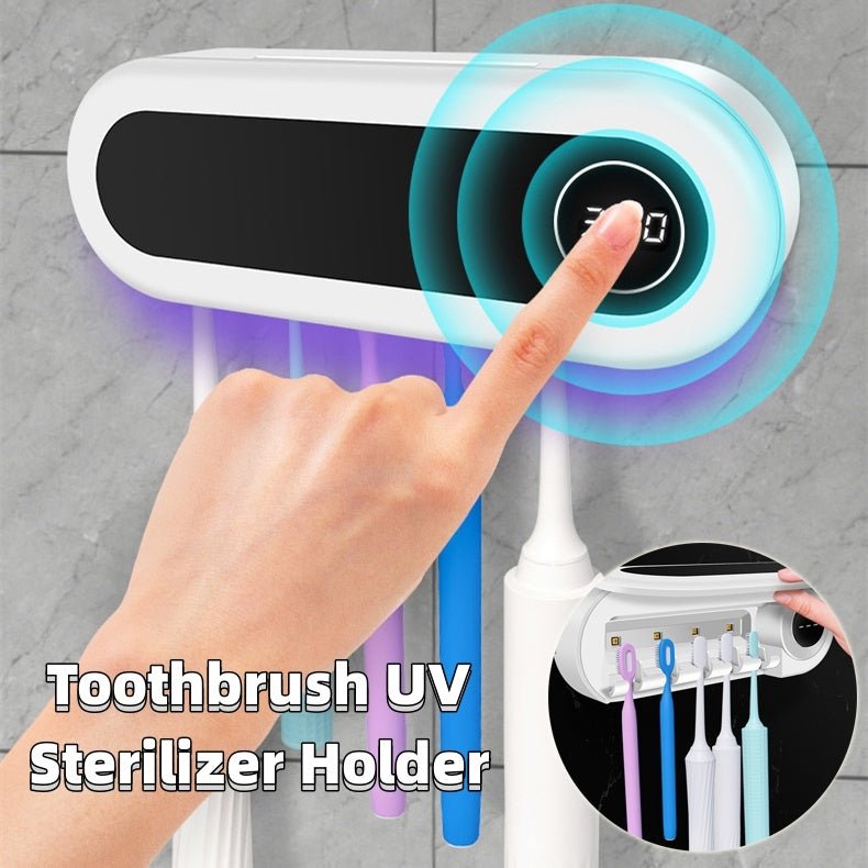 Support de brosse à dents mural avec stérilisateur UV - Allomarc.com