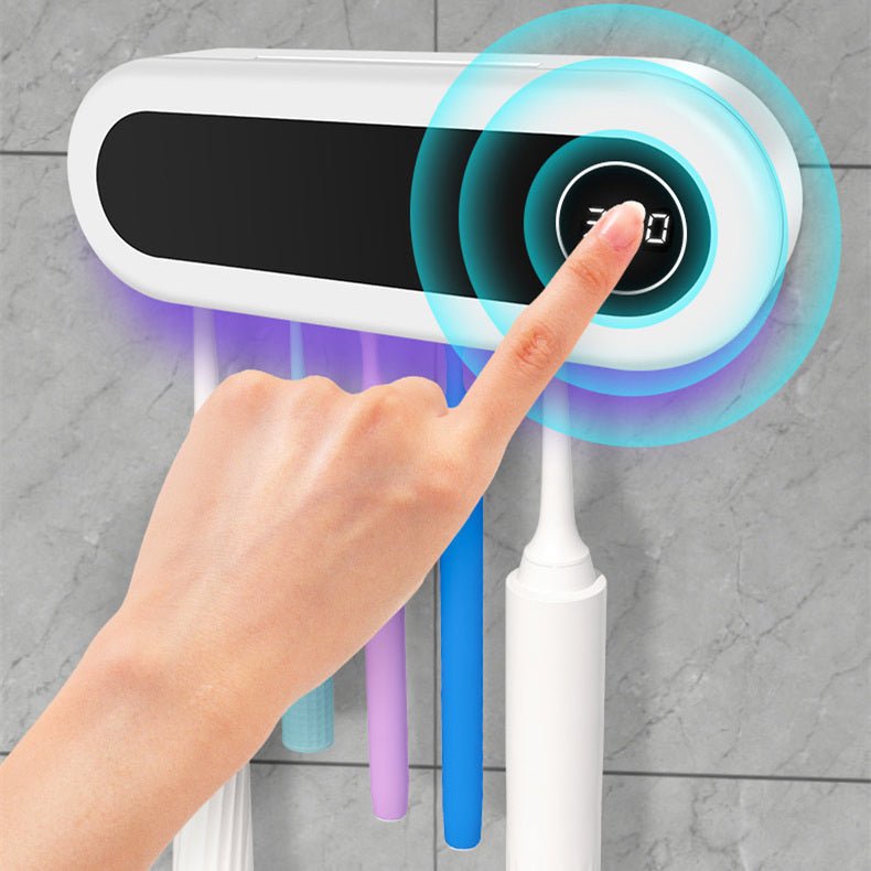 Support de brosse à dents mural avec stérilisateur UV - Allomarc.com