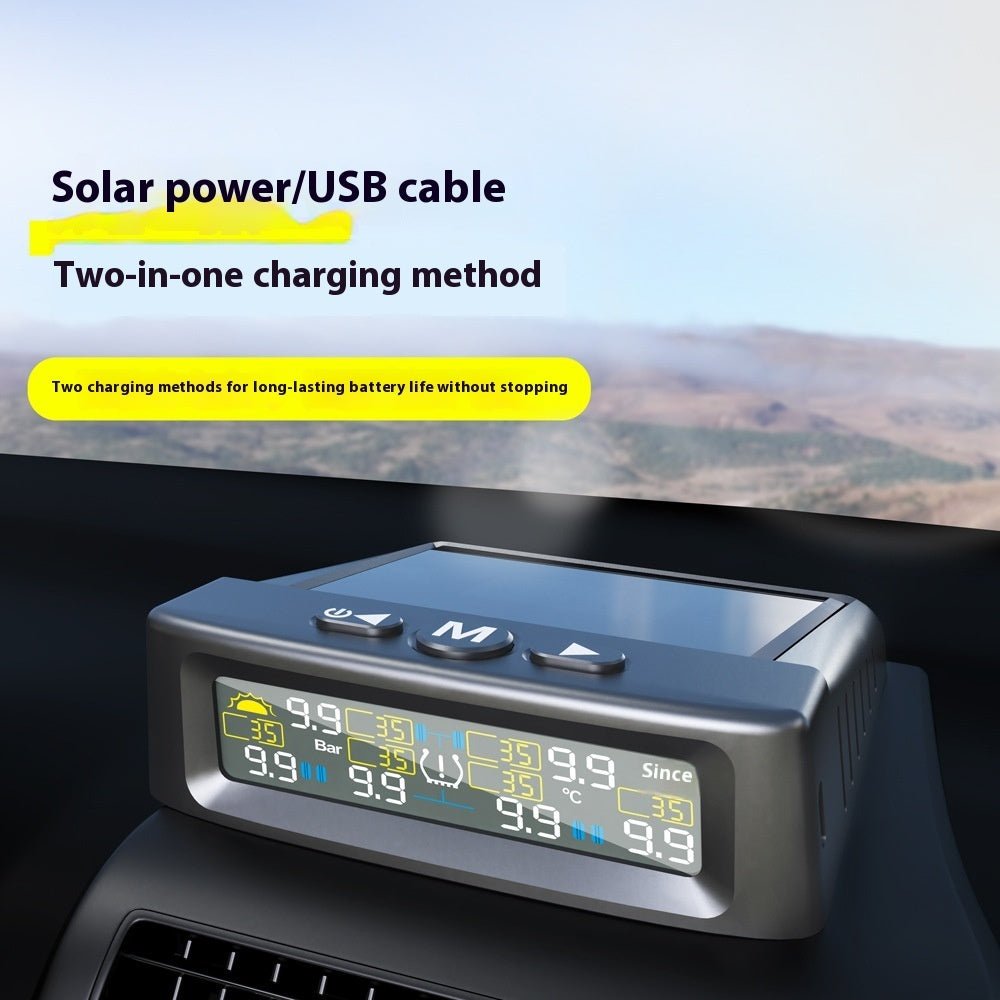 Surveillez la pression des pneus de votre véhicule avec le TPMS solaire T12 à six roues - Allomarc.com