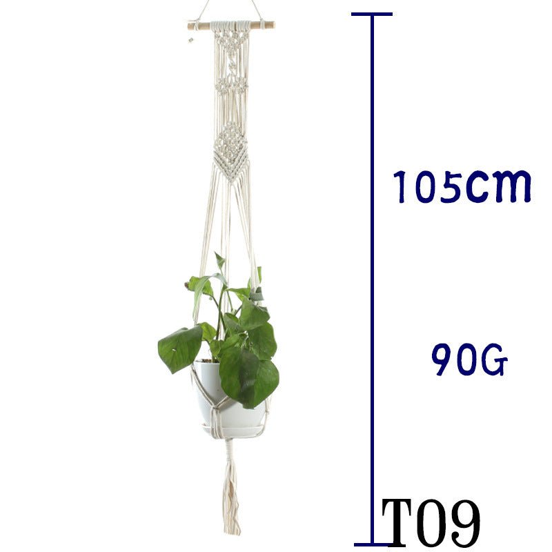 Suspension de Plantes en Coton Beige - Allomarc.com