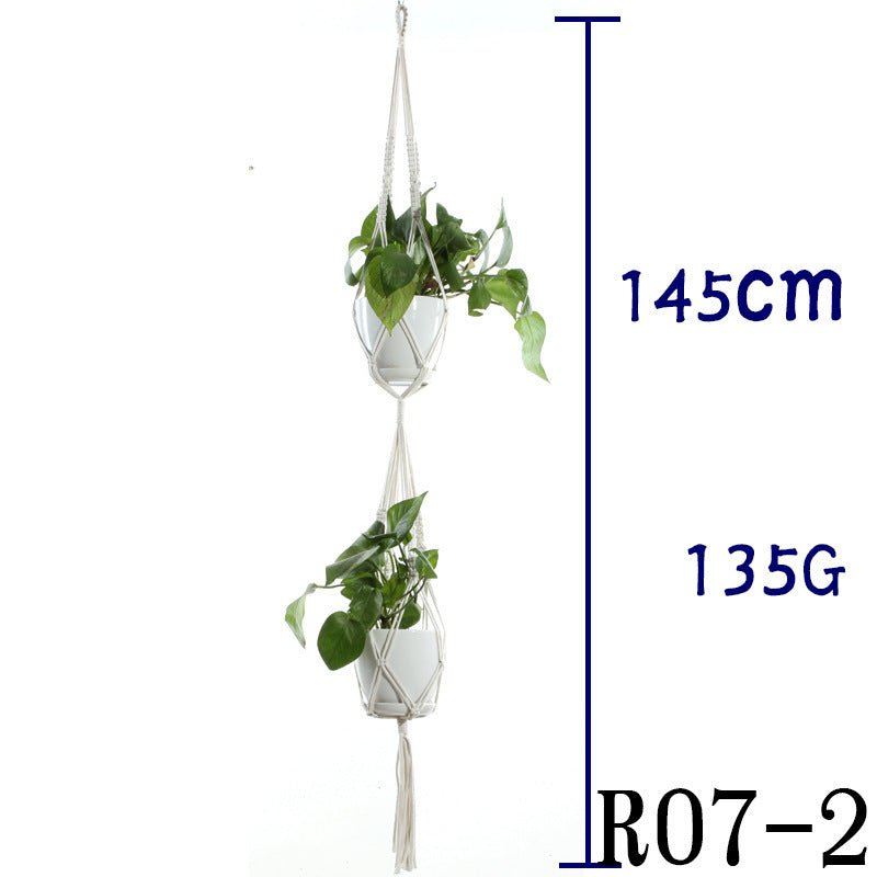 Suspension de Plantes en Coton Beige - Allomarc.com