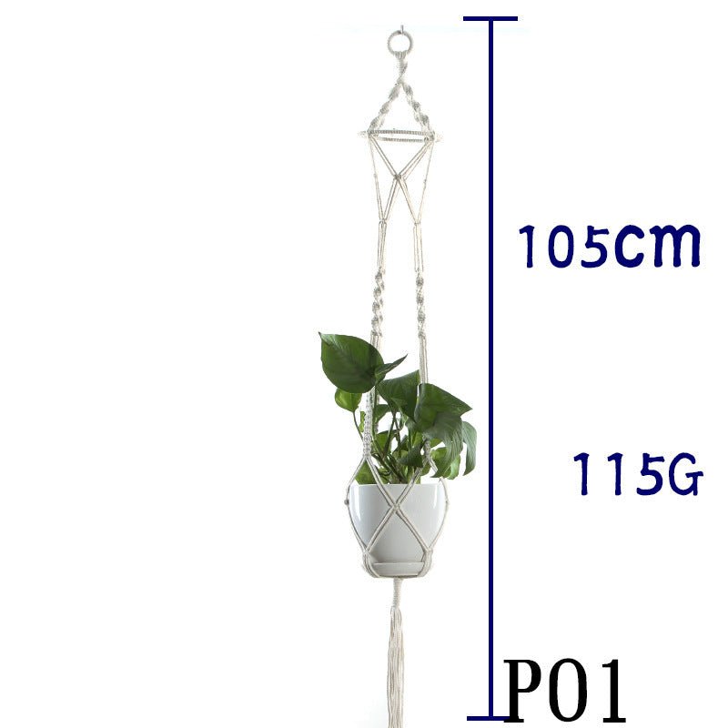 Suspension de Plantes en Coton Beige - Allomarc.com