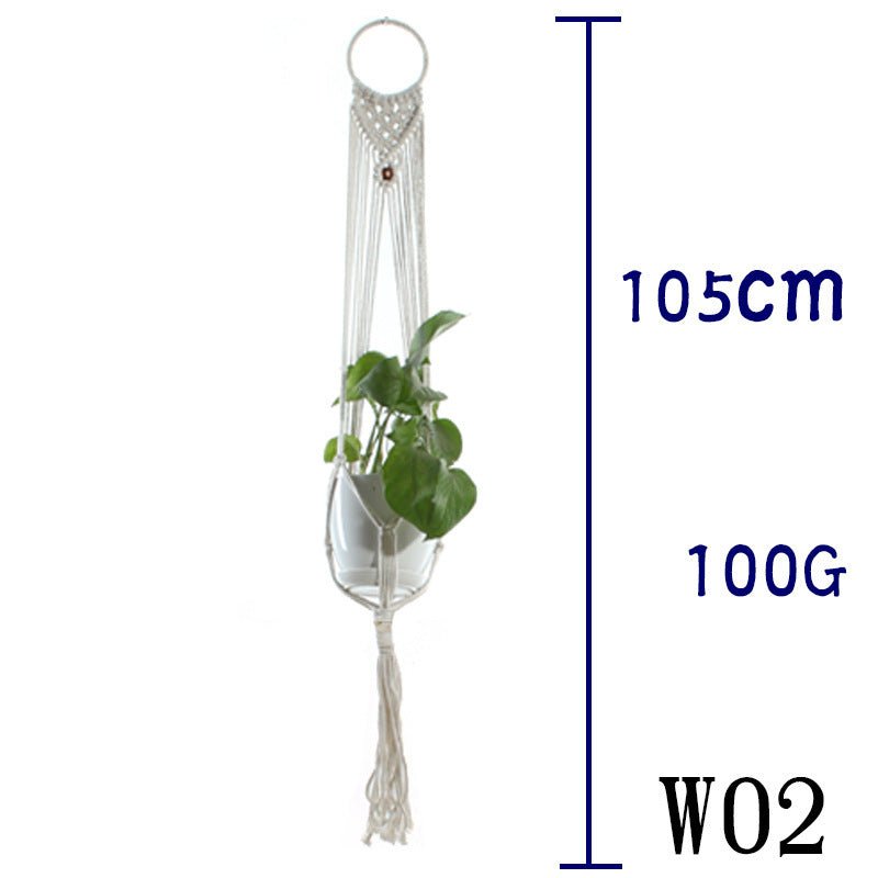 Suspension de Plantes en Coton Beige - Allomarc.com