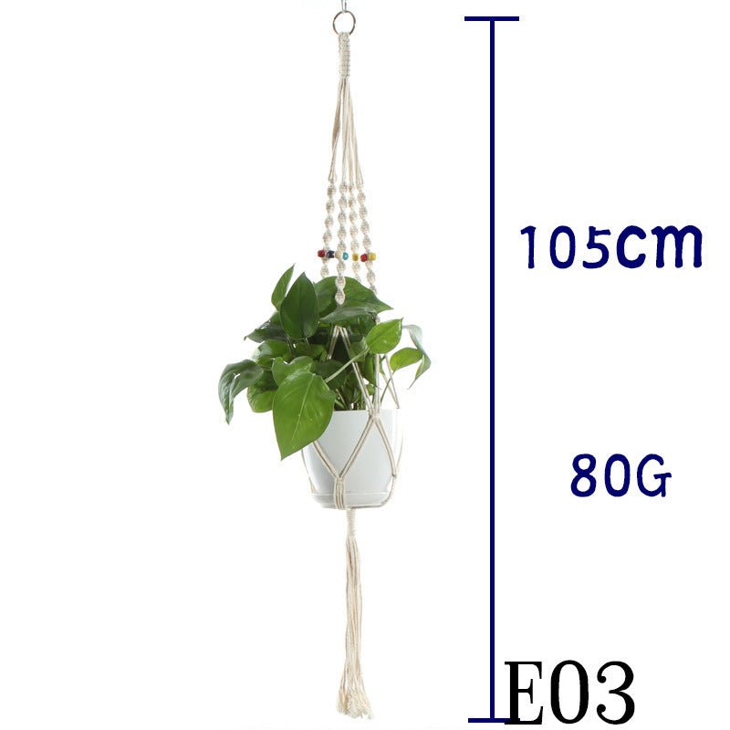 Suspension de Plantes en Coton Beige - Allomarc.com