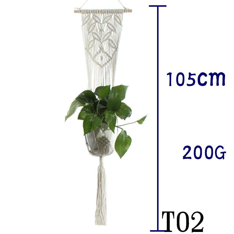 Suspension de Plantes en Coton Beige - Allomarc.com