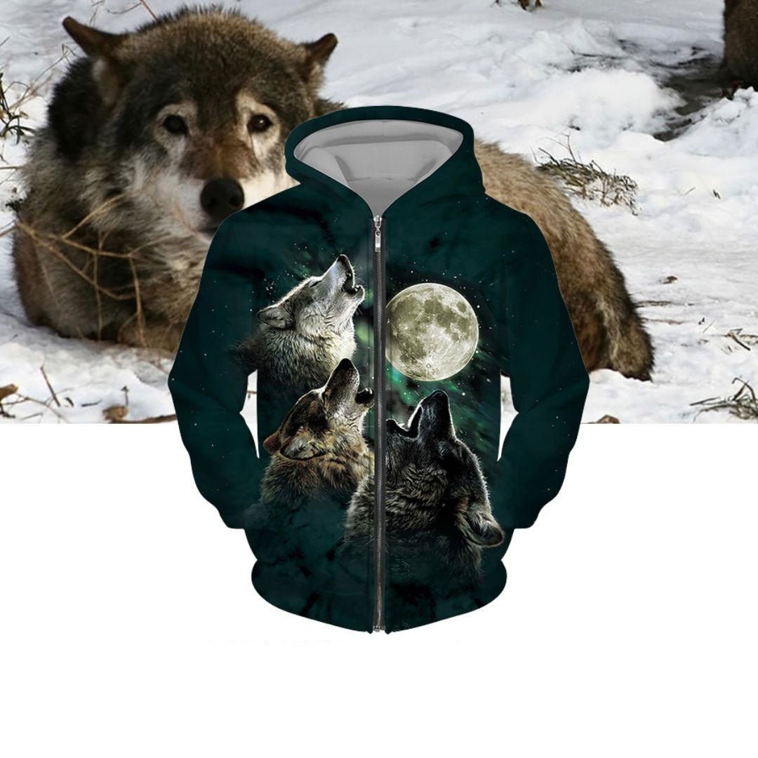 Sweat à Capuche Zippé 3D Imprimé Grande Taille Europe et Amérique - Allomarc.com